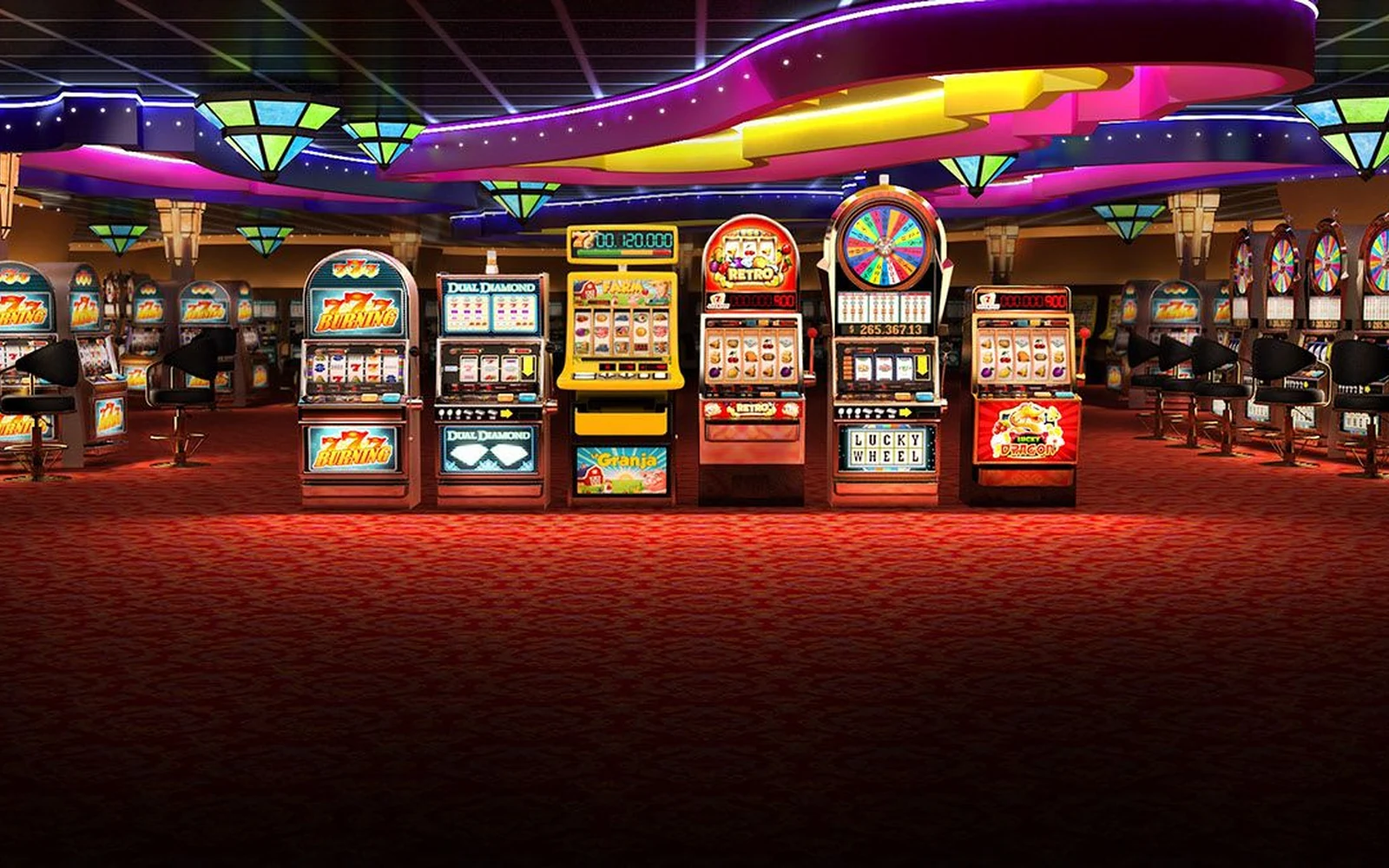 Ilustrasi pilihan permainan slot dengan kartu tema yang beragam